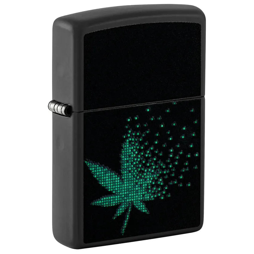 ZIPPO Pixel Leaf Design Lighter Black Matte - (1 Count)