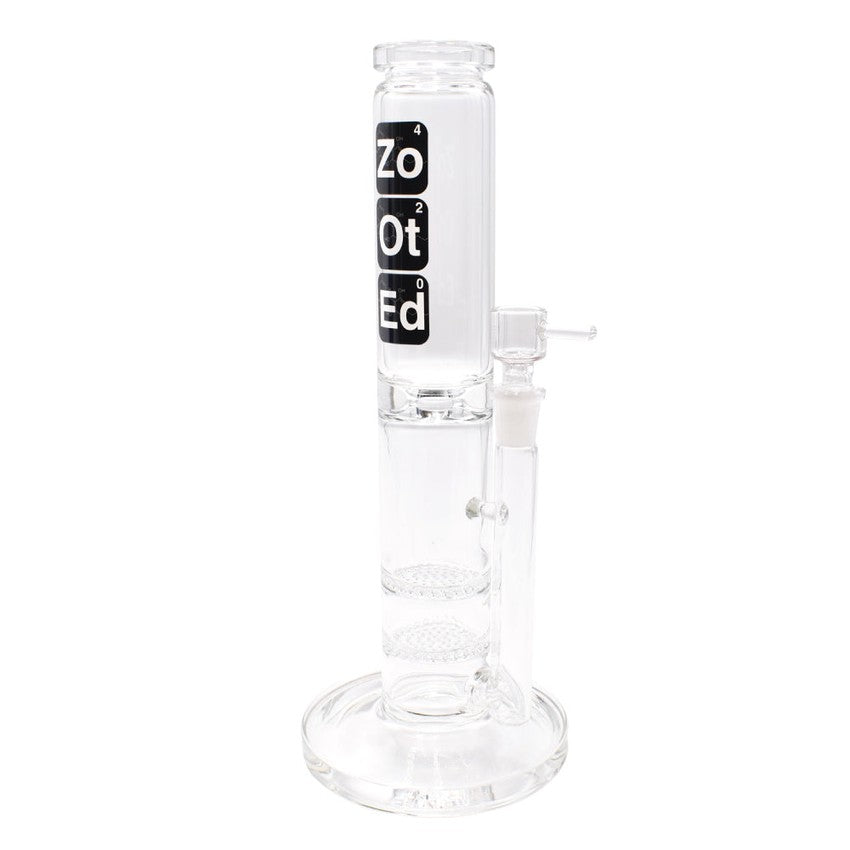 Zooted Brandz -  12" Double Honeycomb Tube Water Pipe - (1 Count)
