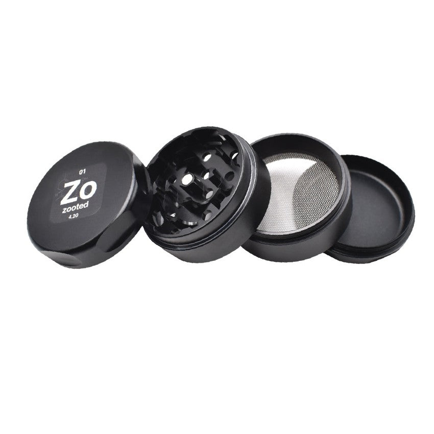 Zooted Brandz -  3 Stage 55mm Grinder 4 Part Grinder - (1 Count)