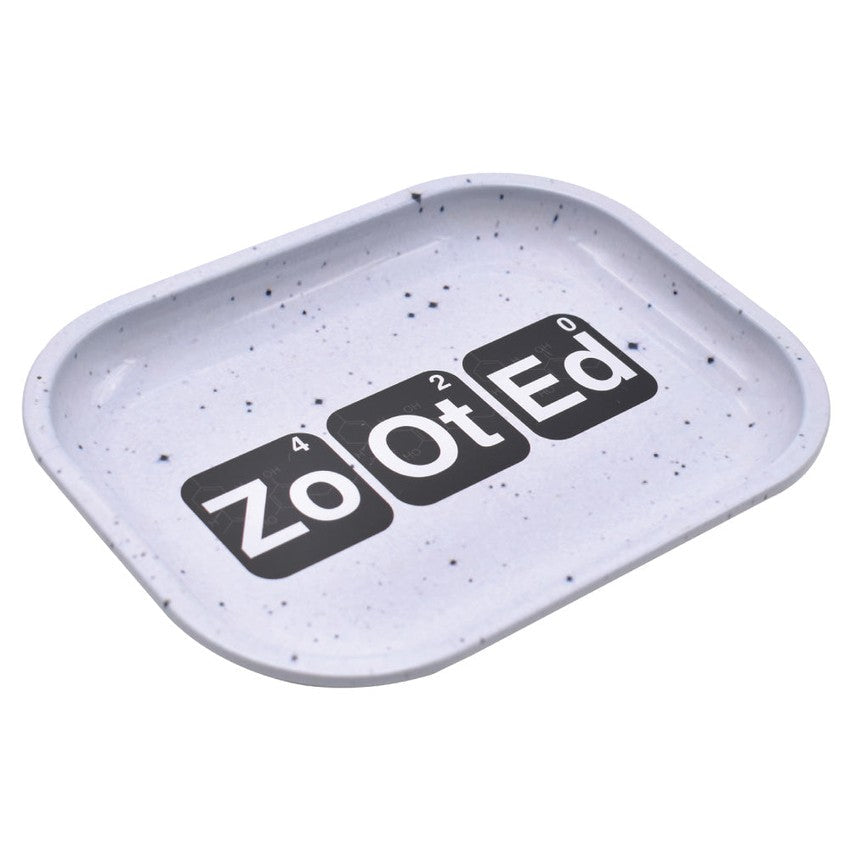 Zooted Brandz -  Small Rolling Tray - Black or White - (1 Count)